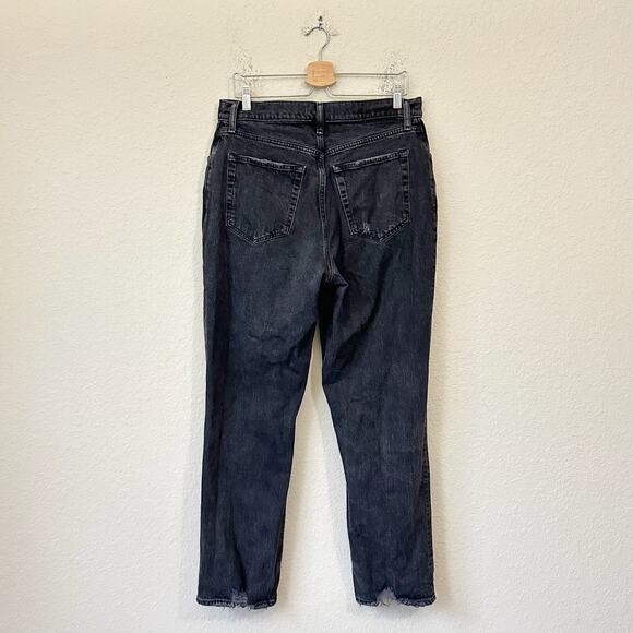 ABERCROMBIE & FITCH Curve Love 90s Straight Jeans Black Ultra HR - Picture 2 of 14